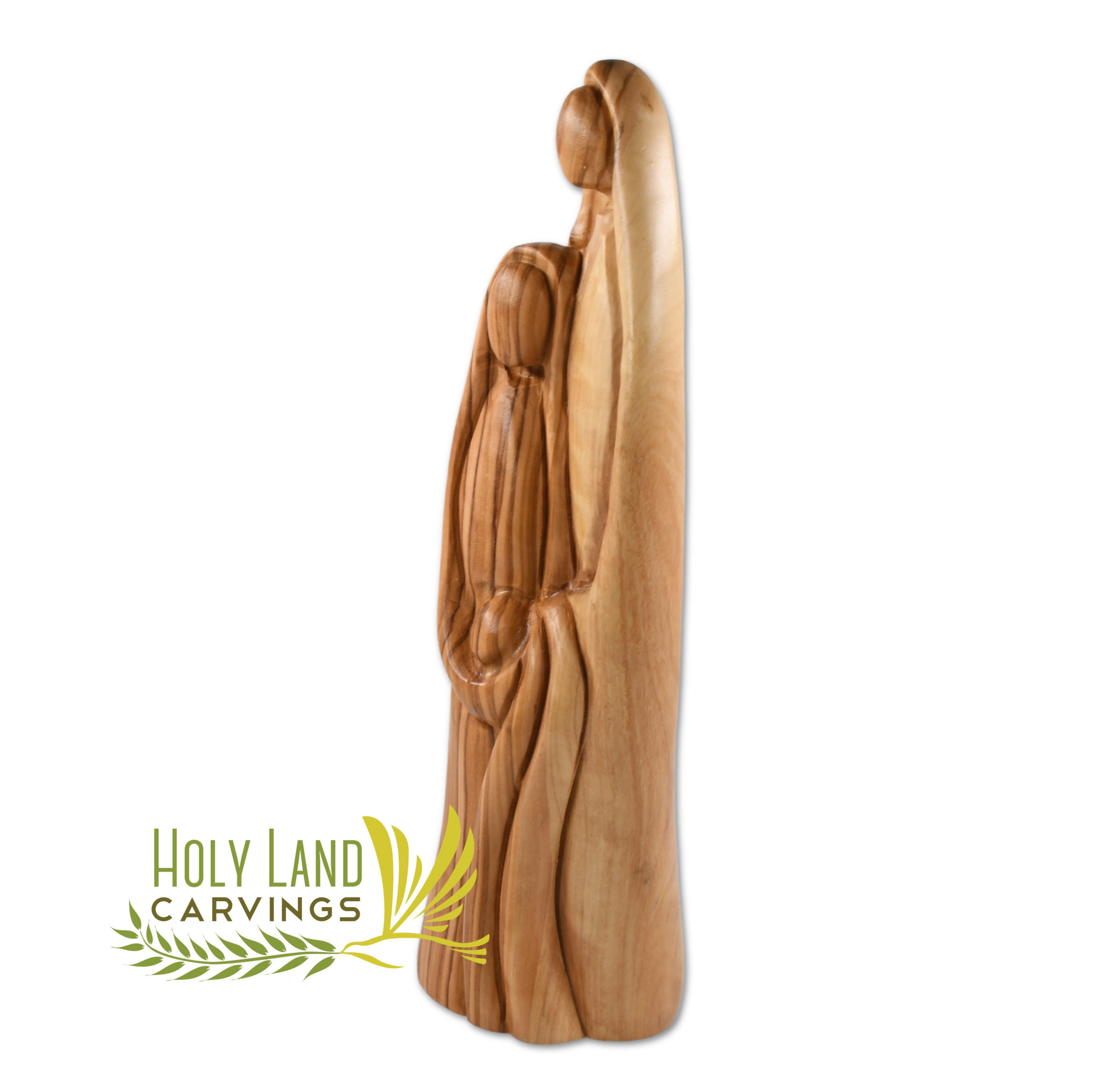 Olive Wood Holy Family Statue Made in the Holy Land Holy Etsy