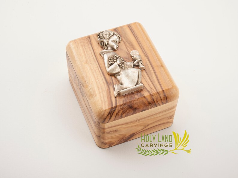 Olive Wood Rosary Box  Perfect gift for first communion Girls