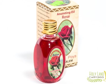 Handmade Anointing Oil from The Holy Land - 1.5 oz. Rose Anointing Oil