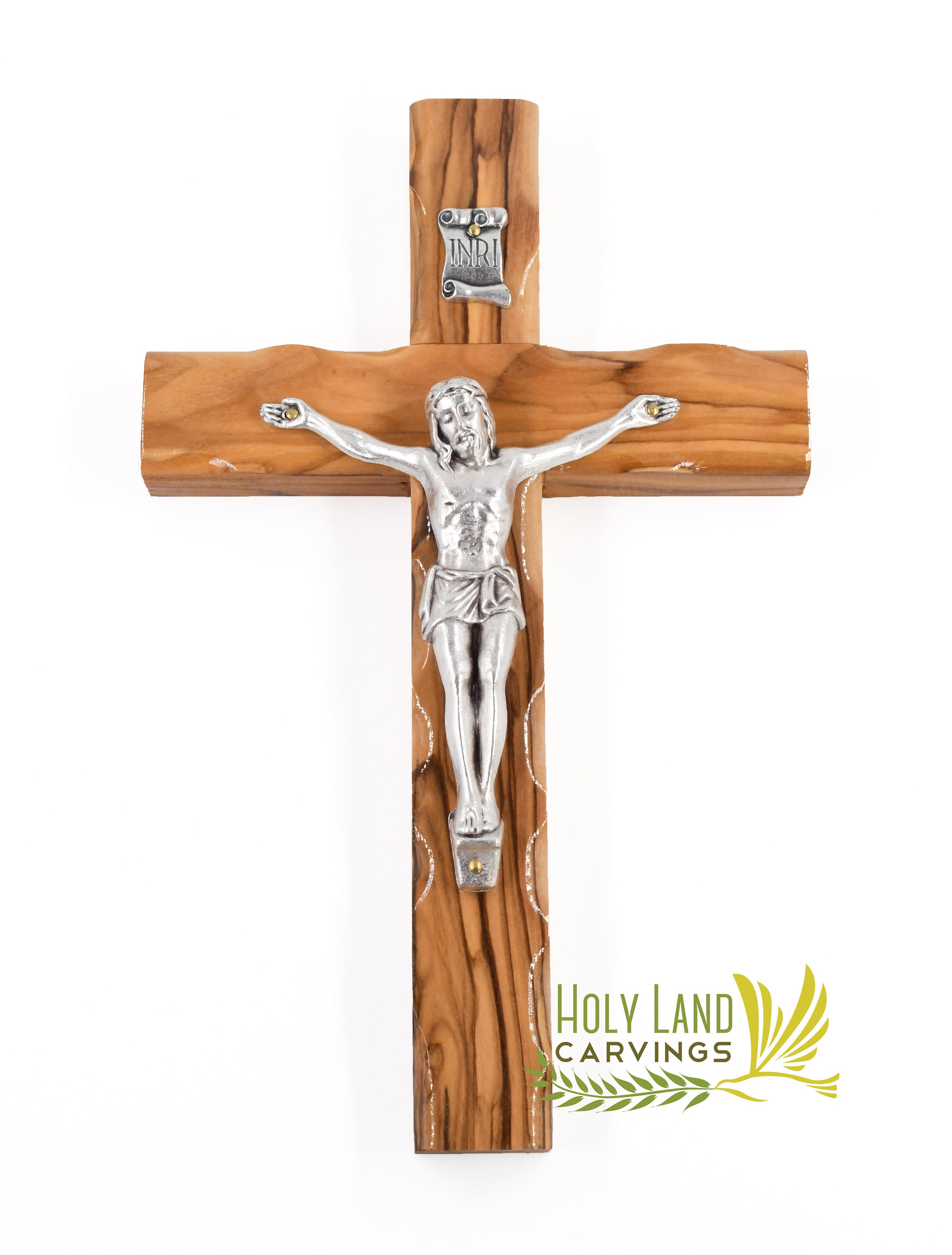 Olive Wood Wall Crucifix Cross Simple Wooden Cross Made in Etsy UK