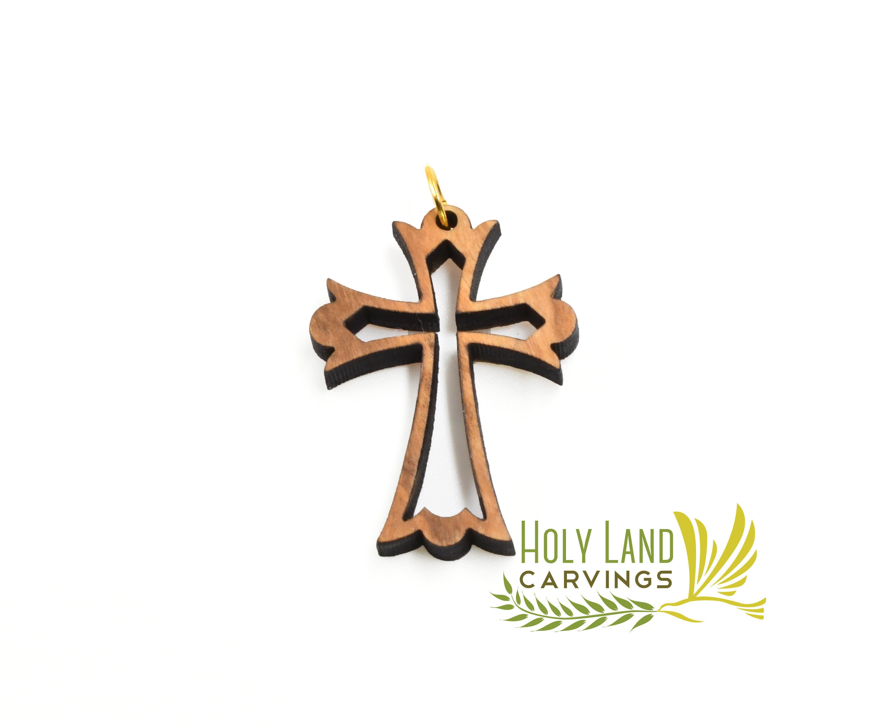 Olive Wood Cross Pendant Wooden Cross Pendant Olive Wood - Etsy