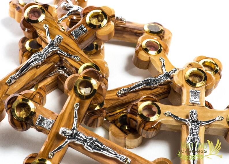 Wall Hanging Cross Crucifix Made of Olive Wood in the Holy Etsy