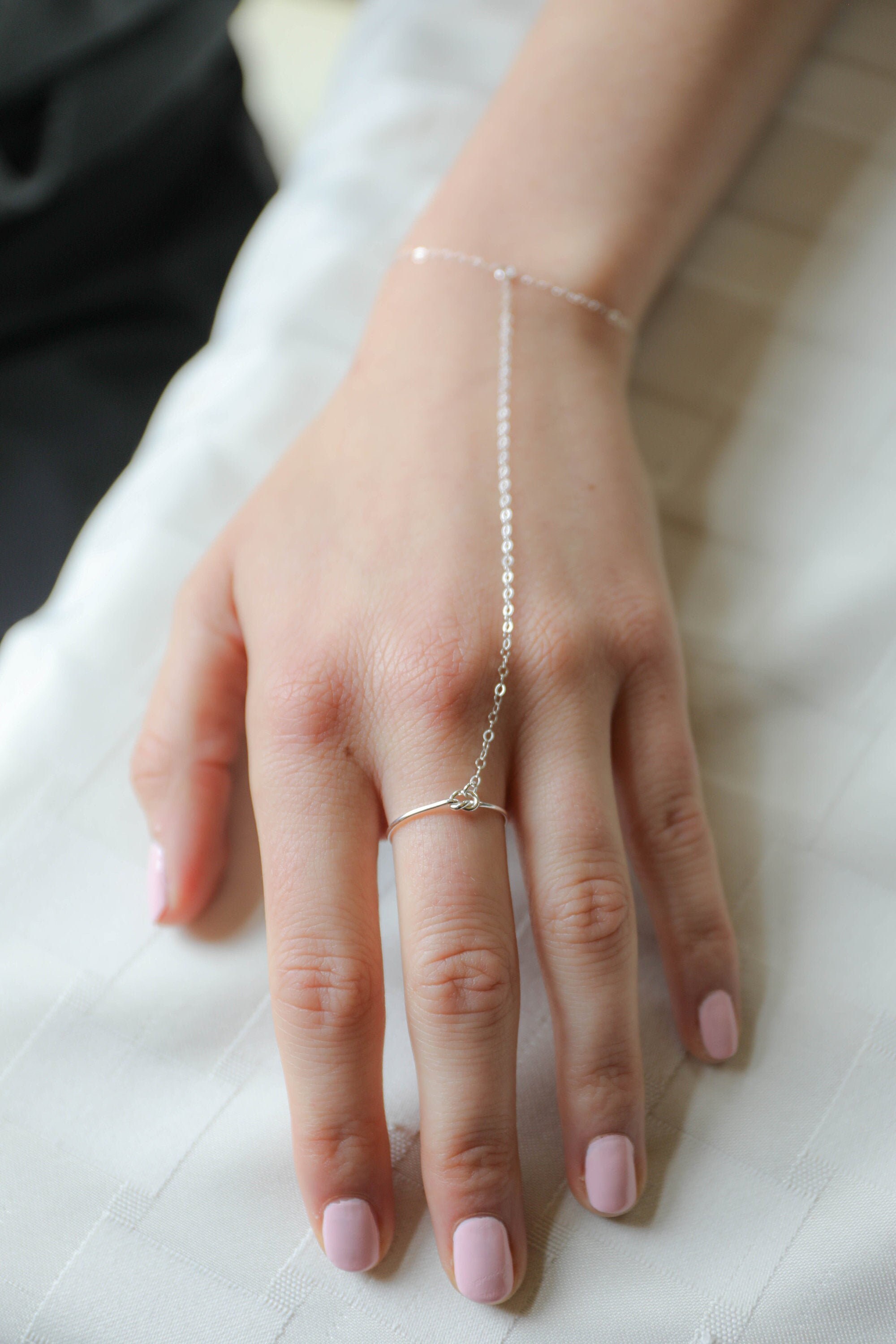 Ring Chain Bracelet - Etsy