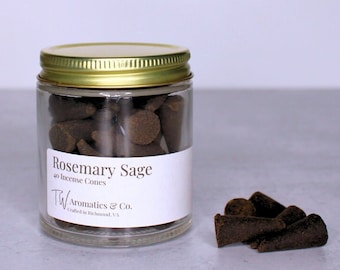 Rosemary Sage Incense Cones - 40 Count