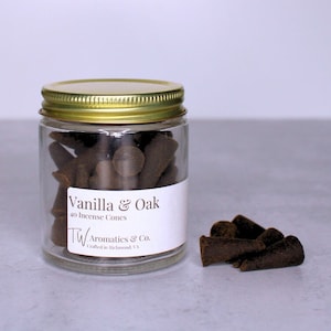 Vanilla and Oak Incense Cones - 40 Count