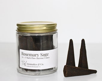 Rosemary Sage 2"Backflow Incense Cones - 12 Count