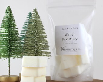 Winter Red Berry - Holiday and Winter Scent - 6 Count Wax Melt Pack