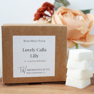 Lovely Calla Lily Soy Wax Melt Package Spring Scent 8 Count Melt Pack image 1