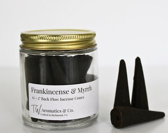 Frankincense and Myrrh 2" Backflow Incense Cone - 12 Count