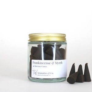 Frankincense and Myrrh Scented Incense Cone - 40 Count - 1 Inch Cones