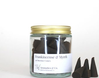 Frankincense and Myrrh Scented Incense Cone - 40 Count - 1 Inch Cones