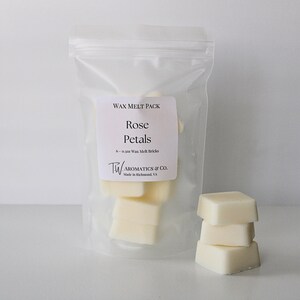 Rose Petal Soy Wax Melts - Floral Scented, 6 Count