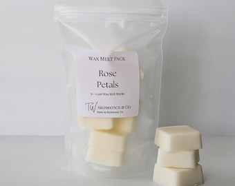 Rose Petal Soy Wax Melt Pack | 6 Count Melt Pack