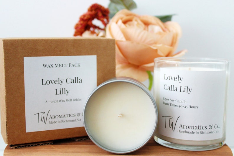 Lovely Calla Lily Soy Wax Melt Package Spring Scent 8 Count Melt Pack image 3