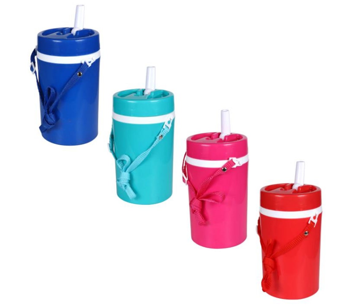 DoubleWall Colored Water Bottle Canteens with Carrying Straps Etsy