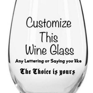 Create Your Own Wine  Stemless Glass, 20.5 oz., Personalized Wine Glass, Made To Order Wine Glass, Wine Glass, Wine Glasses, Corporate gifts