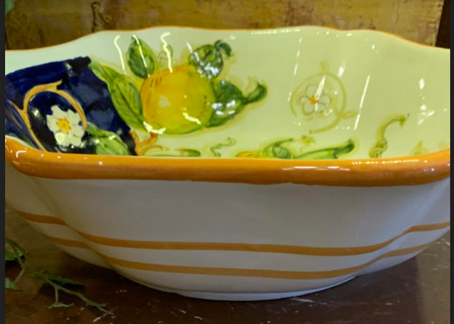 Italian ceramic pottery pasta bowl large serving bowl Etsy