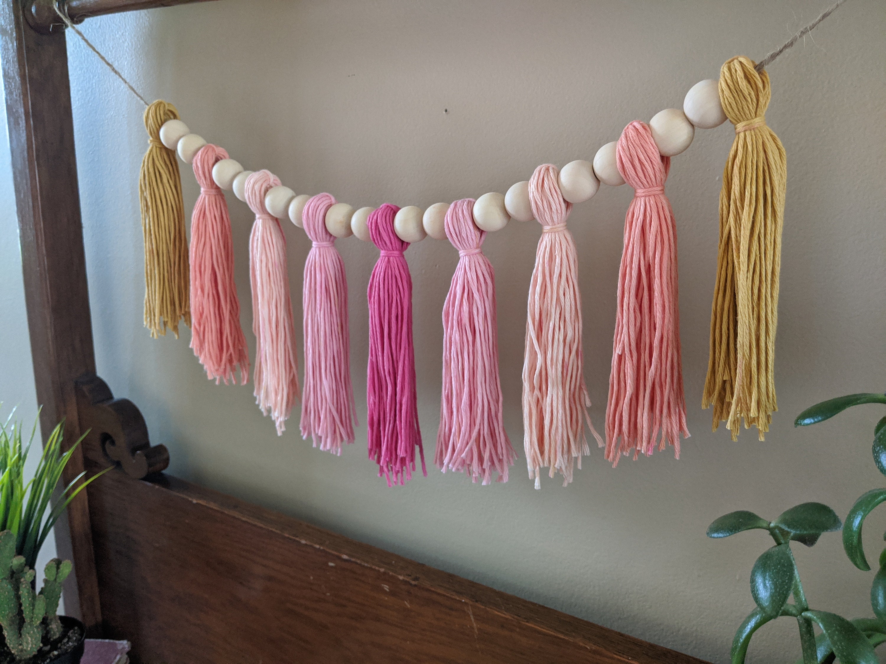 Colorful Beaded Tassel Garland Etsy