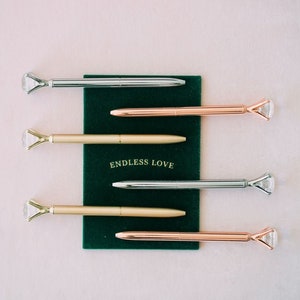 Rose Gold Desk Accessories Rose Gold Pen Diamond Pens Cute Pens Pretty Pens  Rose Gold Office Gifts Boss Gifts Office Supplies EB3303NP 