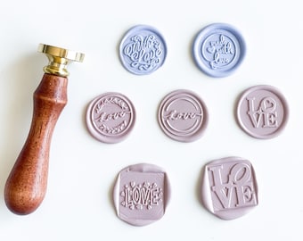 Love Sealing Wax Stamps, Custom Wax Seal Stamps, Love Design Stamps, Heart Sealing Wax Stamp, Made With Love Stamp, With Love Stamp