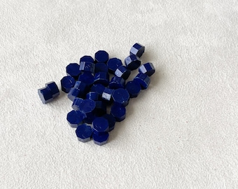 Navy Blue Wax Beads, Sealing Wax, Matte Wax, Wax Beads, Shipping from Canada, 50 beads, 100 beads, 200 beads