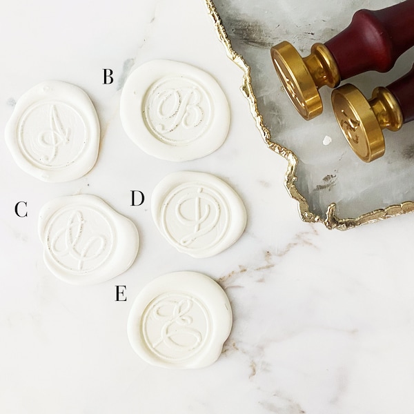 Script Letter Sealing Wax Stamps, Letter Wax Seal Stamps, Wedding Initial Stamp, Custom Sealing Wax Stamp, Classic Letters