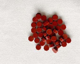 Red Wax Beads, Brick Red Wax Seal, Sealing Wax, Matte Wax, Wax Beads, Shipping from Canada, 50 beads, 100 beads, 200 beads