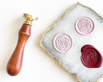 Rose Sealing Wax Stamps, Custom Wax Seal Stamps, Rose Stamps, Rose Wax Seals, Wax Seal Stamp, Roses, Flower Stamp, Flower Wax Stamp, Florals