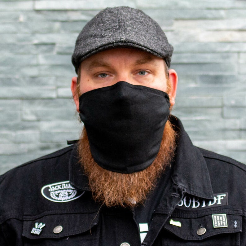 Extra Long Linen Mask for Men Long Beard Large Face With Etsy