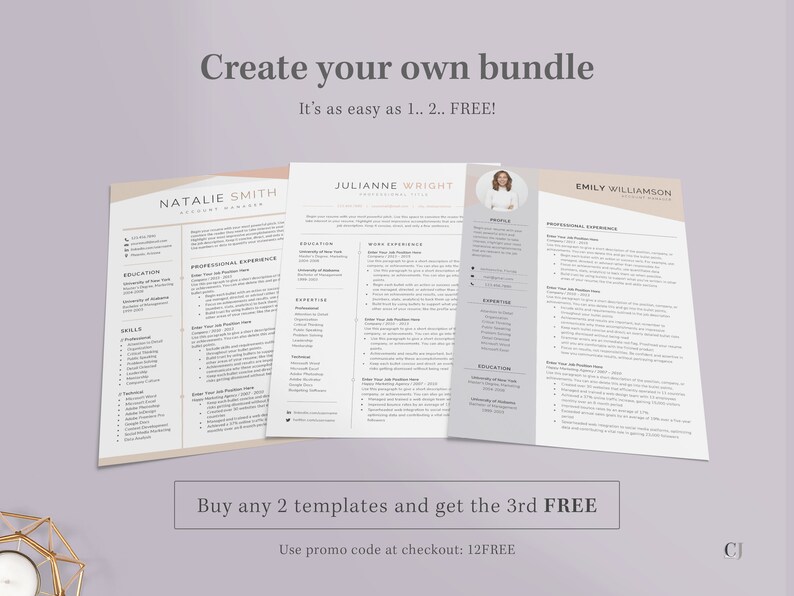 resume-template-resume-template-word-mac-pages-modern-etsy