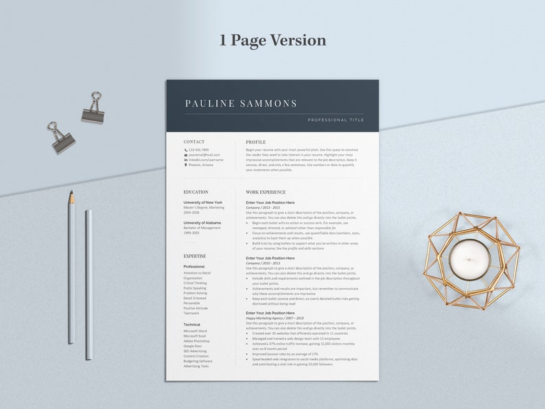 resume-template-resume-template-word-mac-pages-modern-etsy