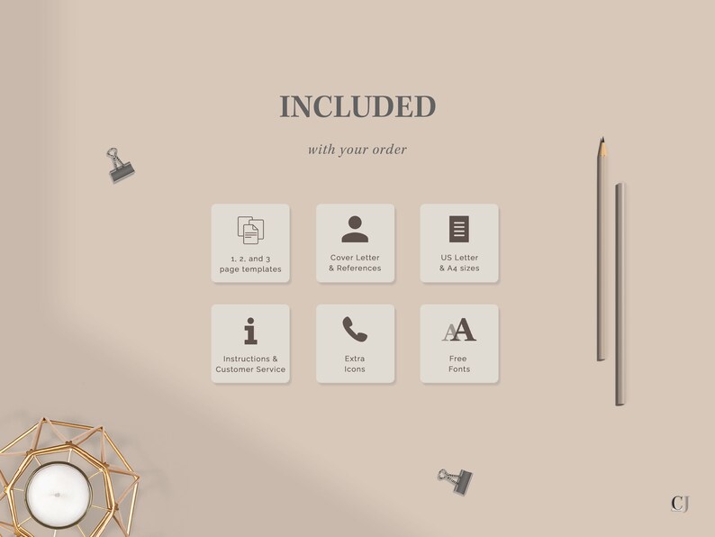 resume-template-resume-template-word-mac-pages-modern-etsy