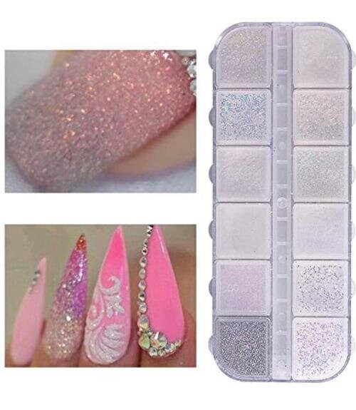 PREMIUM AB CRYSTALS Dust for Nails Crystal Pixie Dust Micro Zircon Nail  Rhinestones Nail Art 1000 Crystals in Jar Small Gift Idea for Her 