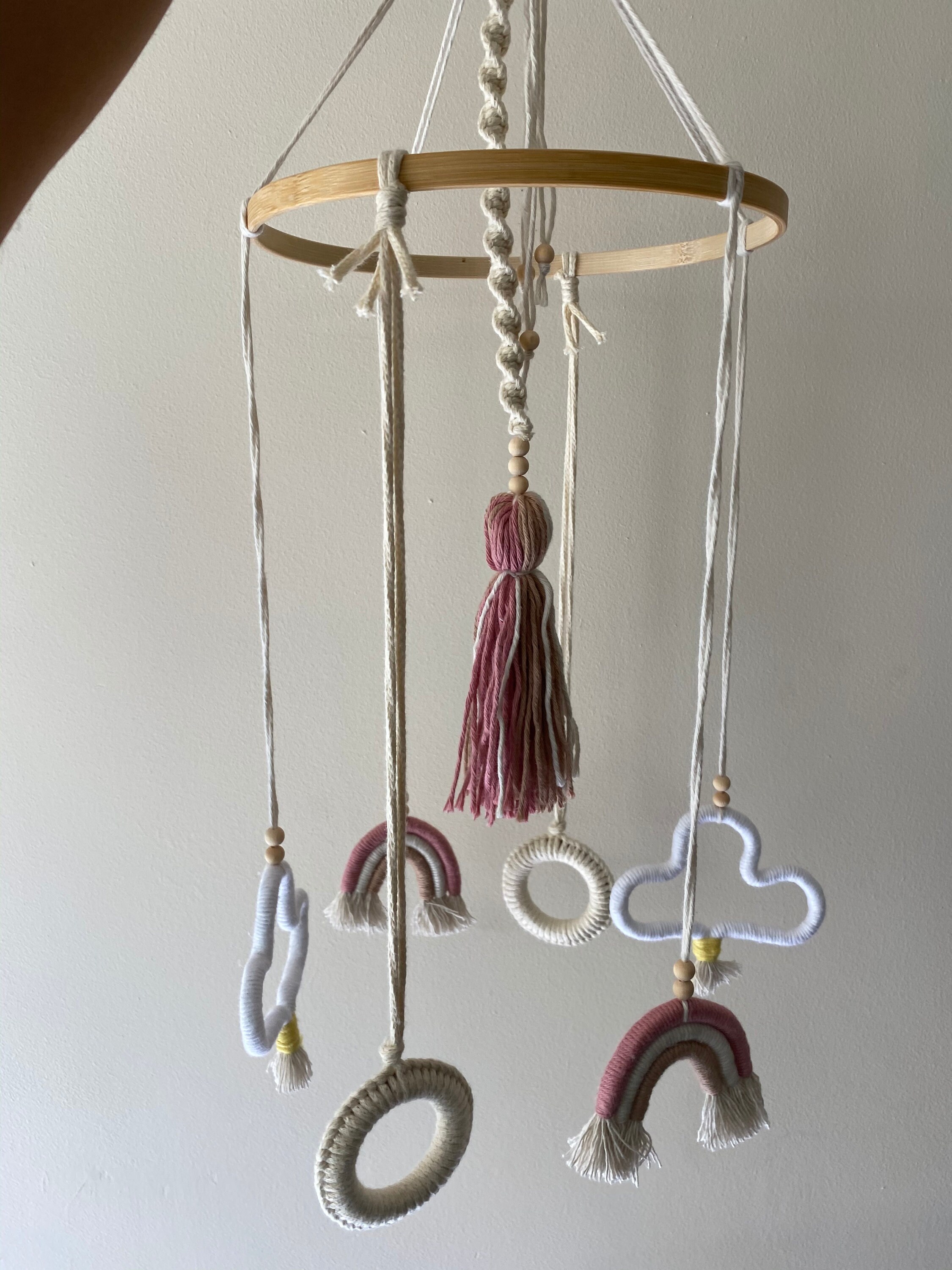 Baby mobile Handmade macrame mobile Macrame Cactus Moon & Etsy