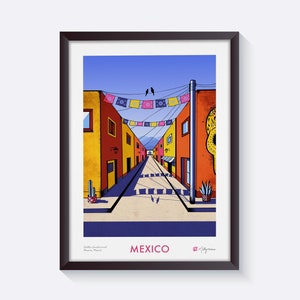 Mexico Art Print • Signed Wall Art • Mexico Wall Decor • Mexico Poster, Modern Mexican Art Print • Oaxaca Mexico Wall Art, Travel Poster