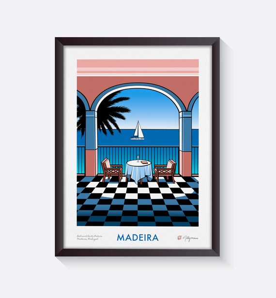 Madeira Portugal Art Print • Funchal Madeira Island Wall Decor • Madeira Travel Wall Art Print • Funchal Madeira Poster Art • Madeira Gift