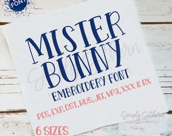 Mister Bunny Embroidery Font in 6 SIZES!!