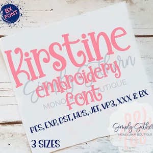 Kirstine Embroidery Font in 3 SIZES!!