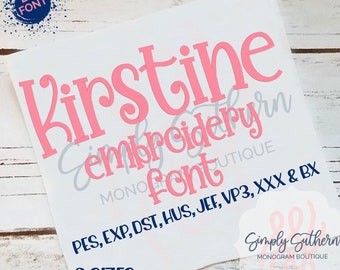 Kirstine Embroidery Font in 3 SIZES!!