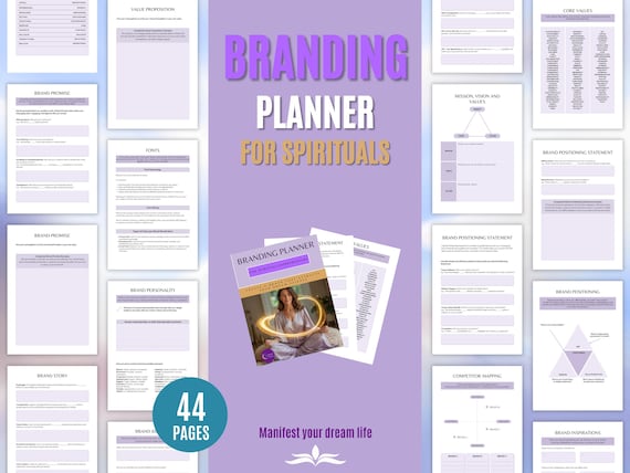 Spiritual Business Branding Planner | Reiki Healer Brand Workbook | Holistic Coach Brand Identity Kit | Build Your Spiritual Brand