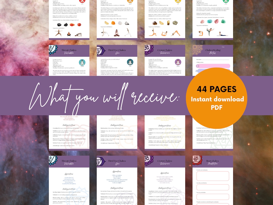 Chakra Workbook | Chakra Journal | Energy Healing | Chakra Poster ...