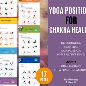 Chakra Yoga Poses: Healing Asanas Printable Cards (PDF)