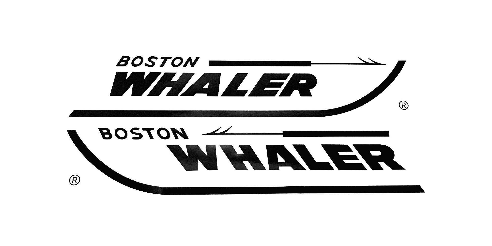 BOSTON WHALER 5.6 X 28" length replacement DECALS fits Outrage Fishing  Boat 