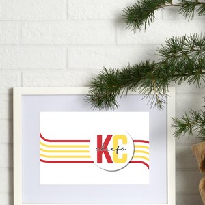 Kansas City Chiefs Art Print | Football-Inspired Digital Print | KC Chiefs Fans
