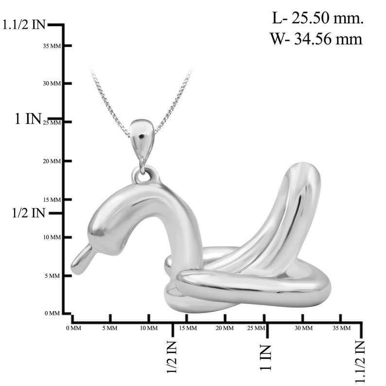 Jewelexcess Sterling Silver Duck Metal Pendant Rosegold over Silver; YellowGold over Silver