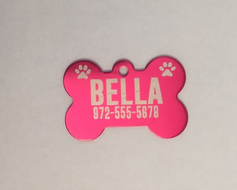 Custom Engraved Pet ID Tags, Tags for Dogs and Cats, Pets ID Tags, Engraved Dog Tag, QR Code Pet