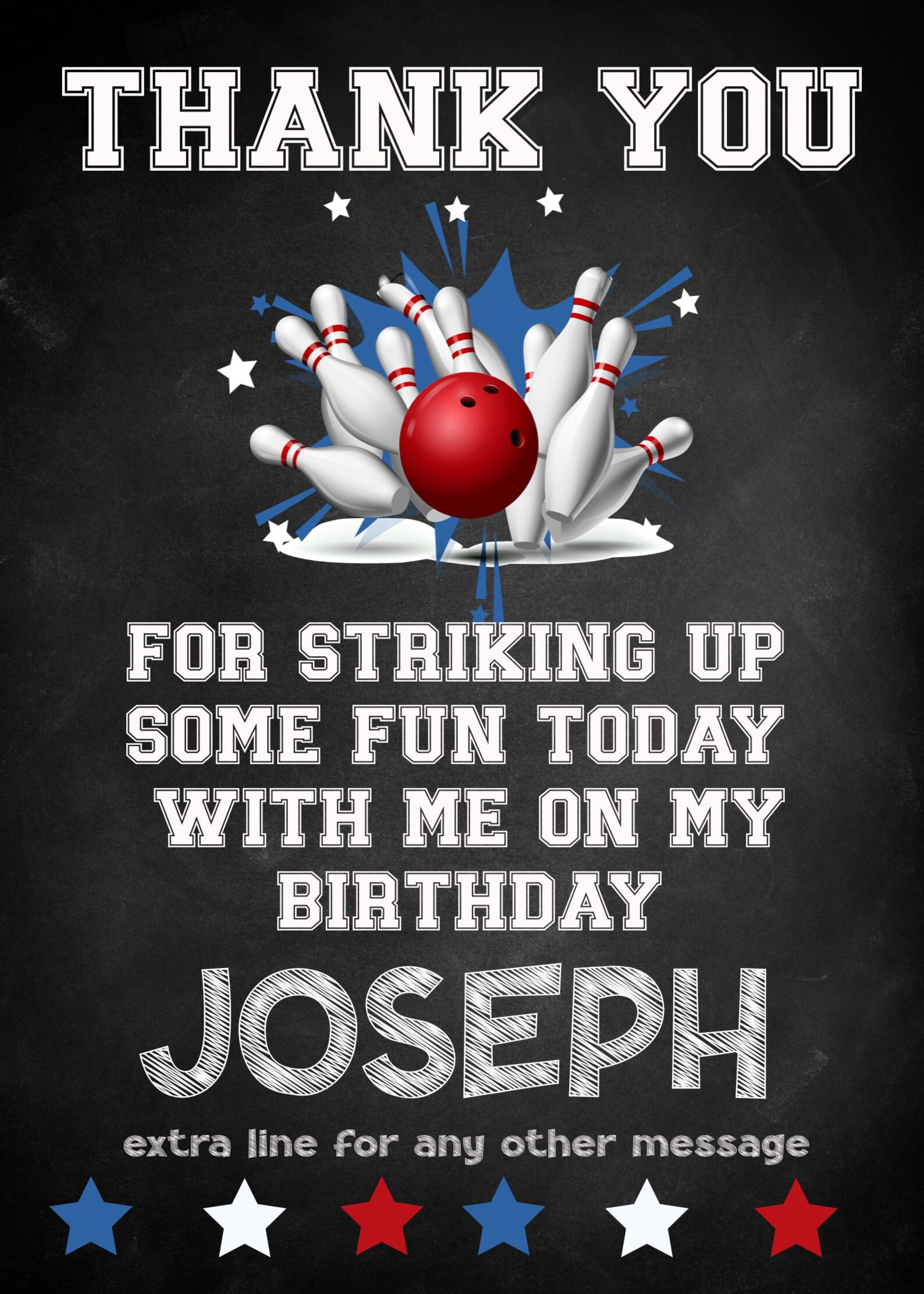 Editable Boys Bowling Birthday Invitation Template Customizable Ten Pin ...