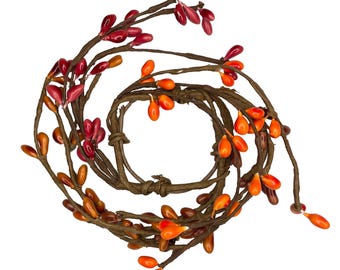 Orange Pip Berry 1.5" Candle Ring – Primitive Farmhouse Decor
