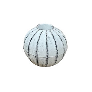Shabby Chic White Round Taper Candle Holder
