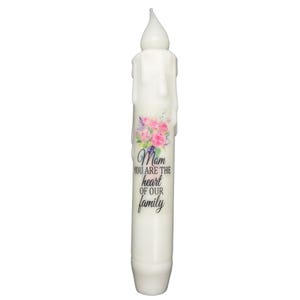 Mom taper kaars en taps toelopende houderset - primitieve 7-inch batterijgevoede led-vlamloze taps toelopende kaars met timer